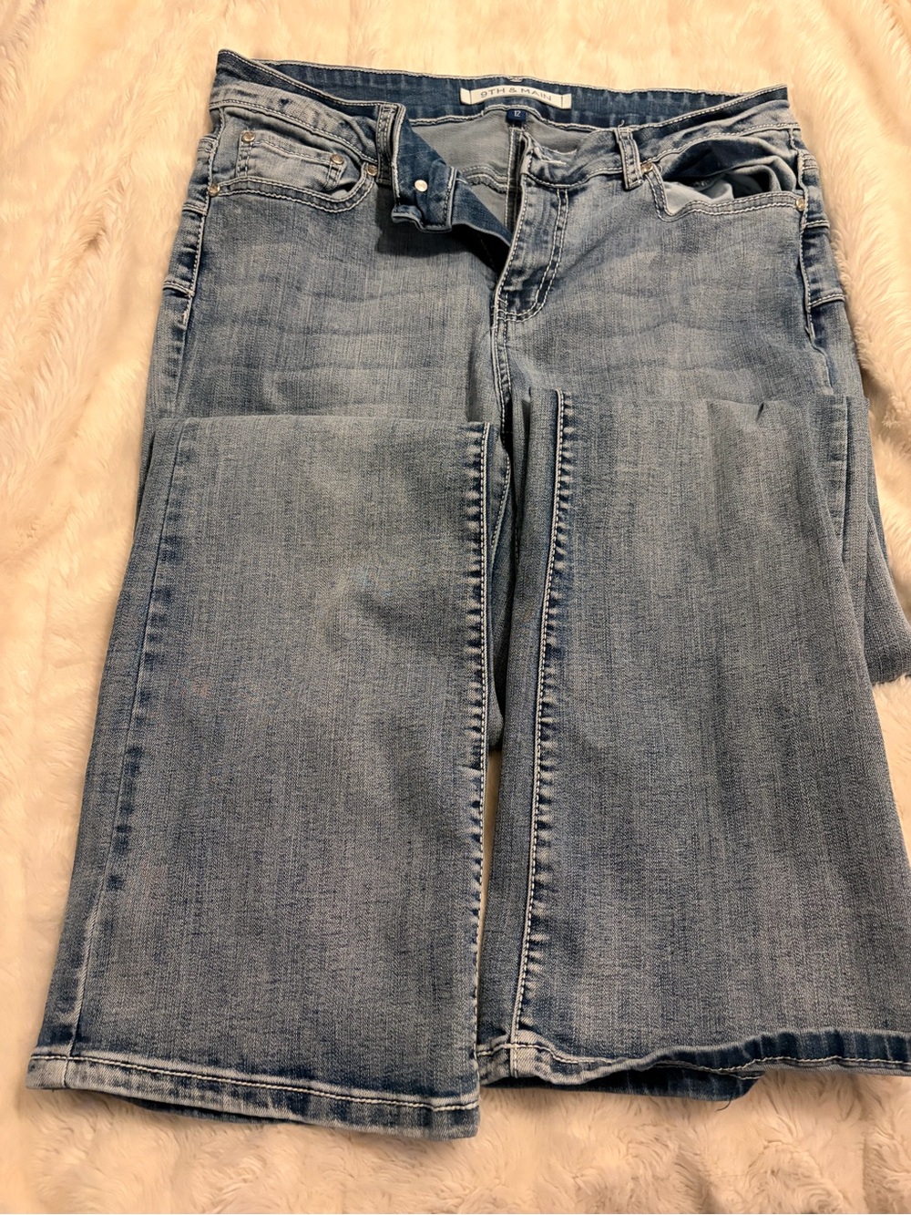Light Blue 9th & Main Women's Wide Leg Jeans